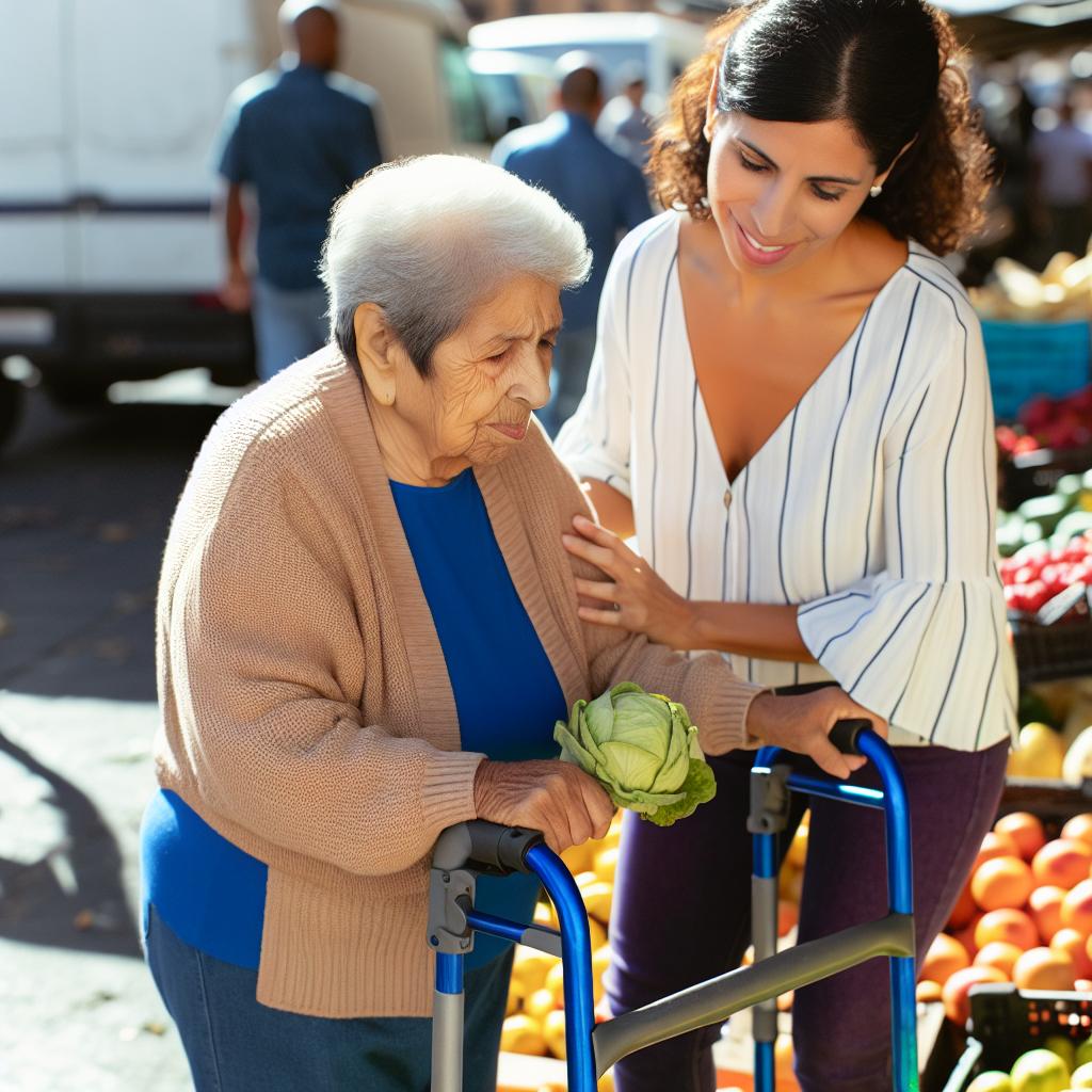 Caretake taking senior for an errands and shopping-1 (1)