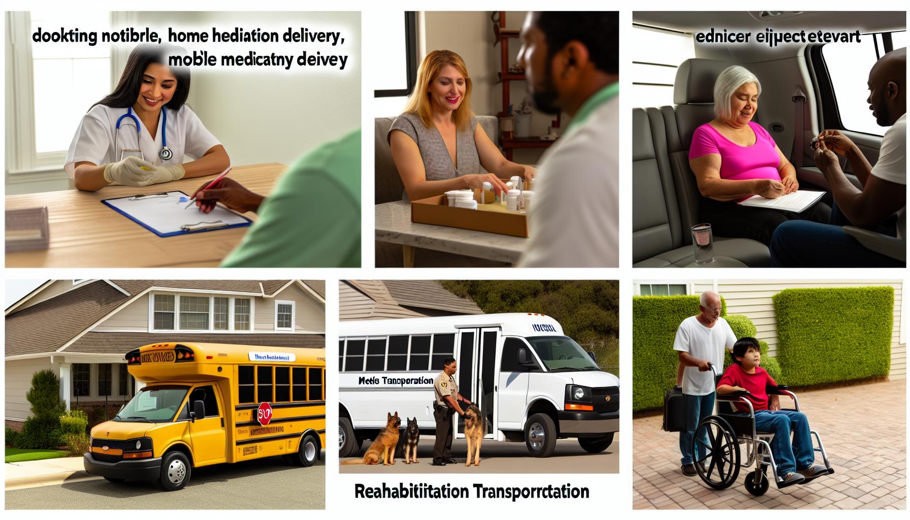 image of the service we provide NonMedical Transportation Home Health Care,Mobile Medication Delivery,Medical Equipment Transport,Children Transportat